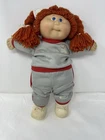 Vintage 80’s Cabbage Patch Kid Doll Red Hair Sweatsuit Pants Blue Eyes
