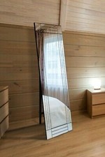 Large Mirror Free Standing Cheval Glass Triple Bevel 170cm x 58cm