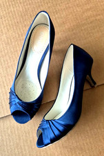 Pink Parodox London Royal Blue Satin Wedding Dress Shoes Sz 6