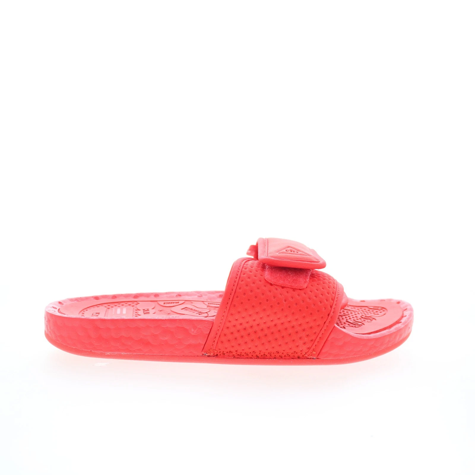 Scarpe sandali Adidas PW Pharrell Boost Slide FY6140 da uomo in tela rossa 5