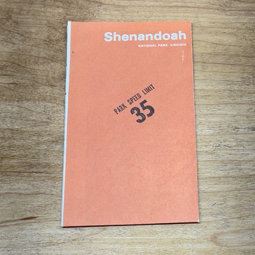 Vintage 1976 Shenandoah National Park Map Foldout Brochure Pamphlet Virginia