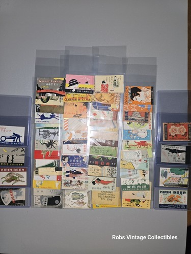 Vintage Lot Of 60 Figural Japanese Match Box Labels Pre & Post War