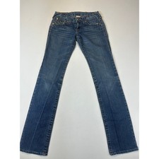 Vintage True Religion Joey Low Rise Straight Leg Jeans Women's 25 Y2K USA 28/31
