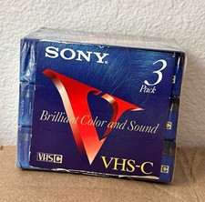 Sony Premium VHS-C 30 Minute Camcorder Video Cassette Tape 3 Pack New