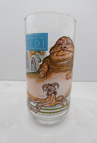 Coca Cola Star Wars Return of the Jedi Jabba The Hut 1983 Burger King Glass