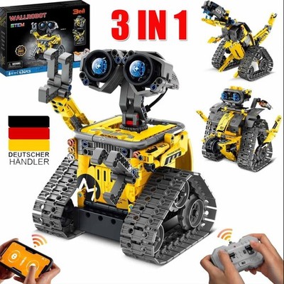 520Stk RC Wall-e Roboter Technik+App Ferngesteuerter Roboter Bauspielzeg 3 in 1