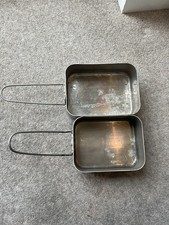 Original Pair of WW2 British Army Mess Tins dated 1945