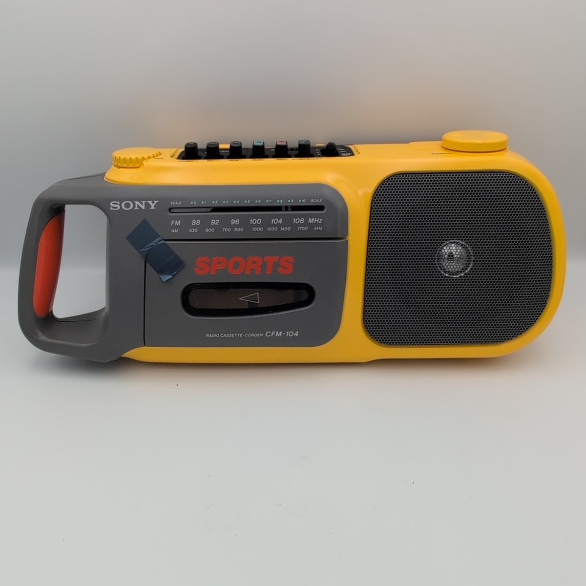 Buy Vtg 1990s Sony Cfm-104 Yellow Cassette Tape Player Stereo