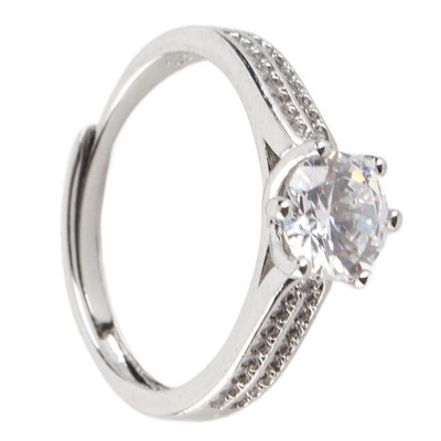 Moissanit-Ring 1 Karat Exquisite Details Eleganter Moissanit-Verlobungsring Für