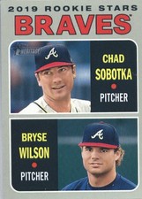 2019 Topps Heritage #172 Chad Sobotka RC Bryse Wilson RC - BB