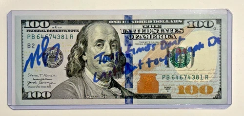 Michael Vick Signed Autograph $100 Bill Currency BGS/Beckett Authenticated