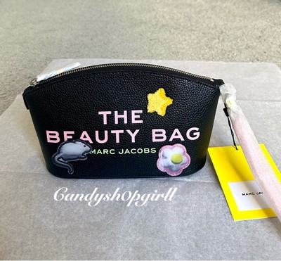 NEW Marc Jacobs The Sticker Patch Beauty Bag Pouch Wristlet W/Dust