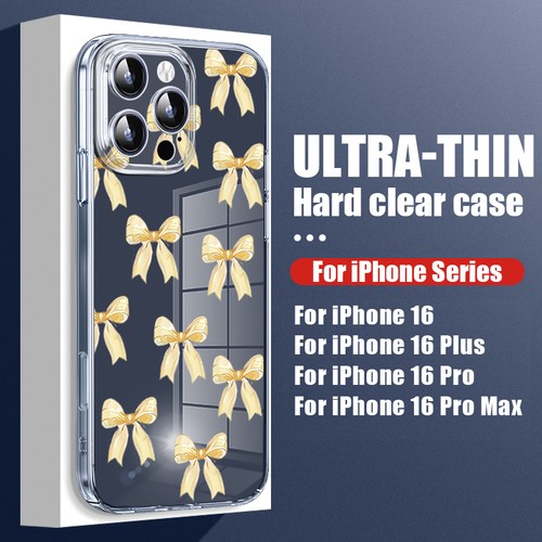 For iPhone 16E 15 14 13 Pro Max 12 11 Shockproof Hard PC Clear Phone Case Cover - Picture 14 of 21