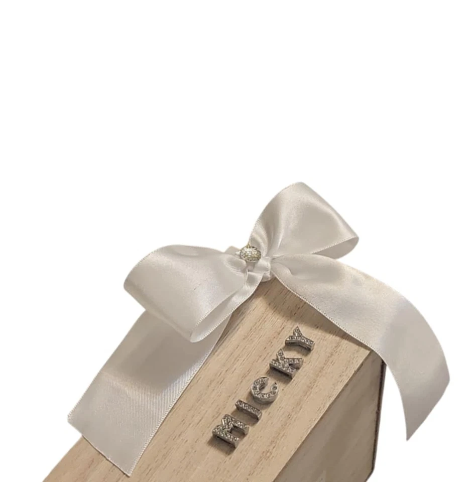 Personalisierte Baby Erinnerungsbox Geschenk Geburt Taufe Box Holz Foto 10x15cm - Bild 4 von 4