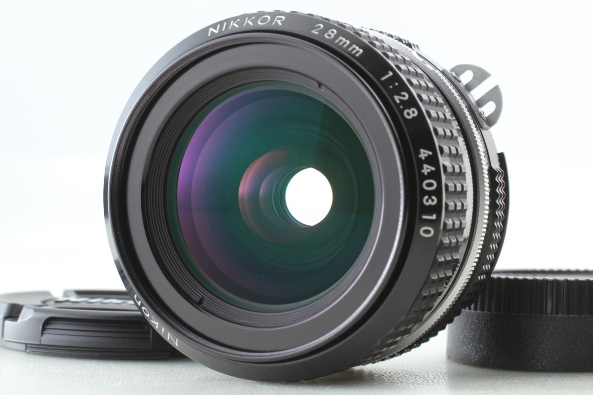 Mint+++ w/ Caps] Nikon Ai Nikkor 28mm f/2.8 MF Wide Angle Lens F