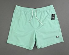 Billabong Mens Travis Solid Trunk 17 Board Shorts Turquoise Sz XL
