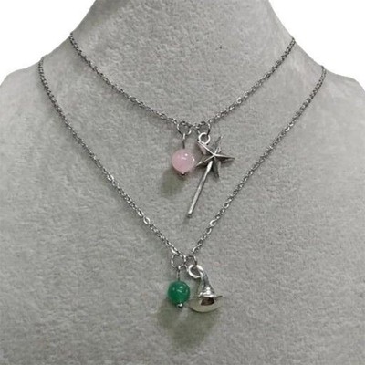 Magical Witch Hat with Wand Easter Necklace Accessory for Mysterious Occasions