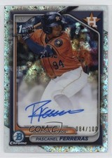 2024 Bowman Chrome Prospect Mini-Diamond Refractor Pascanel Ferreras Auto 1r66