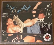 Rob Van Dam & Rhino Signed 8x10 Photo ECW One Night Stand WWE