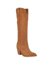 GUESS - Women's Sashan Knee High Boots, Size 10M - Medium Brown Suede 210