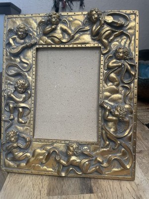 Dark Academia Musical Cherub Frame Heavy Gold Whimsigoth Celestial Gothic deco 