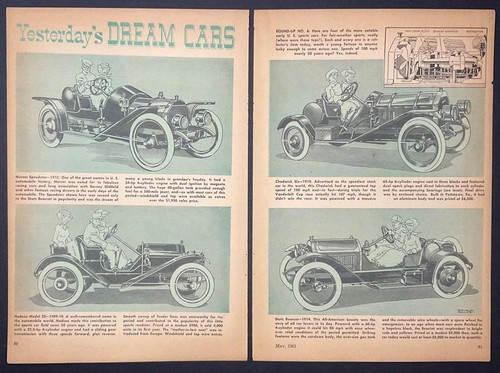 Yesterday’s Dream Sports Cars Mercer*Chadwick Six*Hudson*Stutz Pin-up Garage Art
