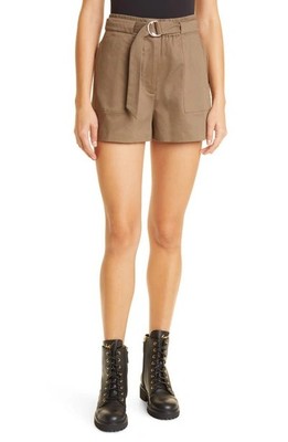 TED BAKER D Ring High Waisted Brown Short $225 Size 1
