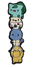 Pok mon - Bulbasaur, Togepi, Squirtle, Psyduck - 5" Embroidered Iron-On Patch
