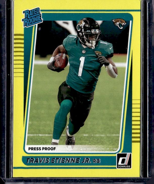 2021 Donruss #258 Travis Etienne Jr. Press Proof Yellow
