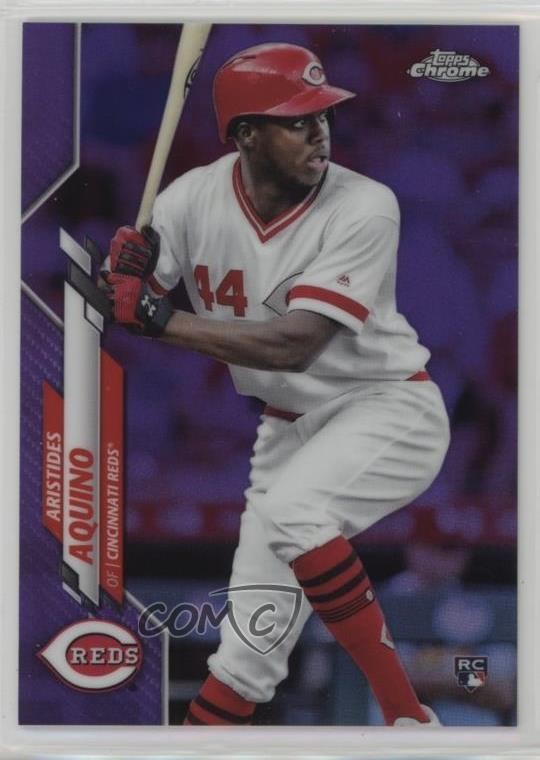 2020 Topps Chrome Purple Refractor 130/299 Aristides Aquino #111 Rookie RC 0zr4