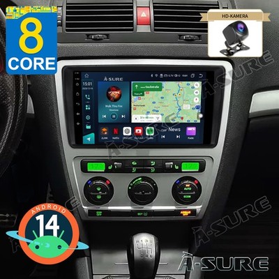 4+64G Android 14 Carplay GPS Navi AutoRadio DSP Für Skoda Superb II Kombi +Kam
