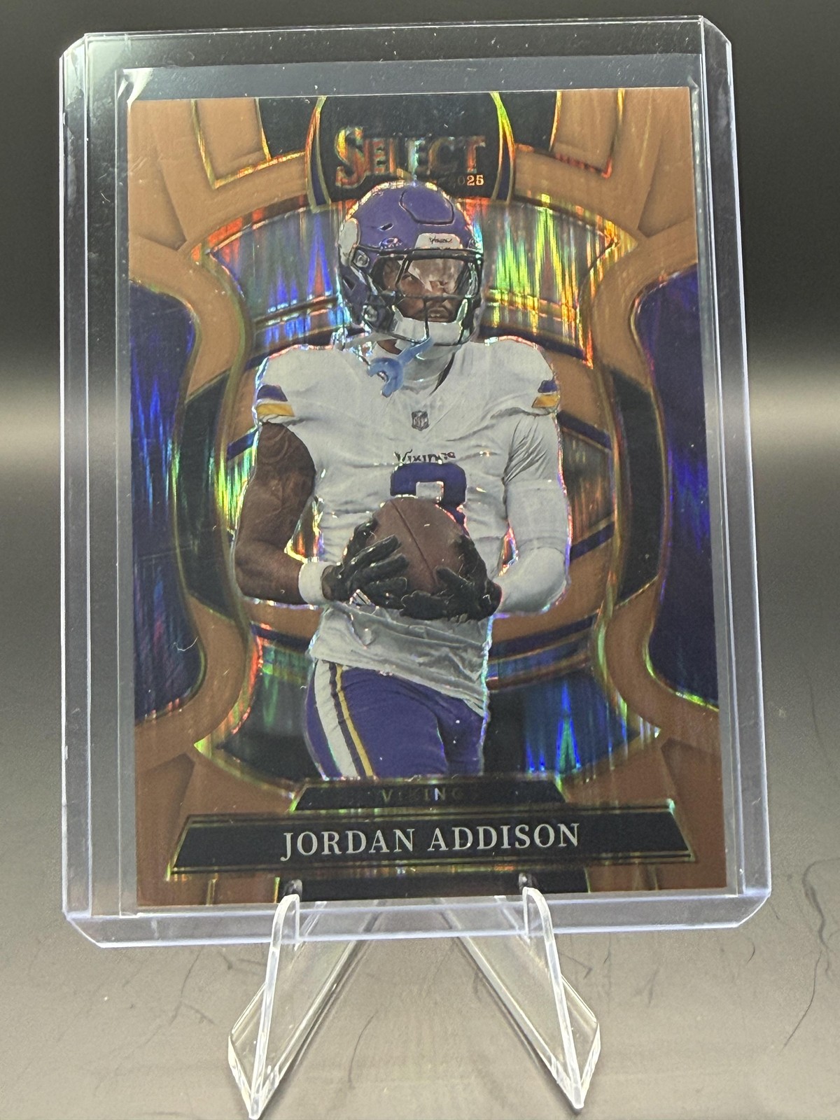 2025 Panini Select #65 Jordan Addison Copper Prizm Shock #/899