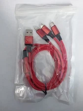 3-in-1 Fast Charging Cable USB-C Micro USB iPhone Android 1.2m Cord