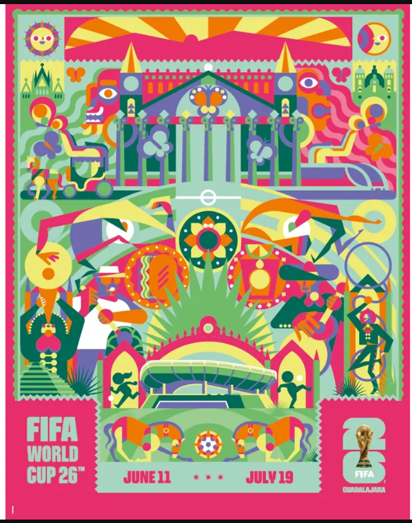 Panini Official FIFA World Cup 2026 Host City Poster Guadalajara 18.5 x ...