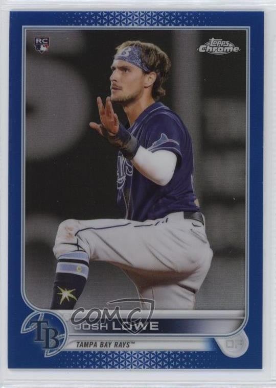 2022 Topps Chrome Blue Refractor 123/150 Josh Lowe #83 fo7
