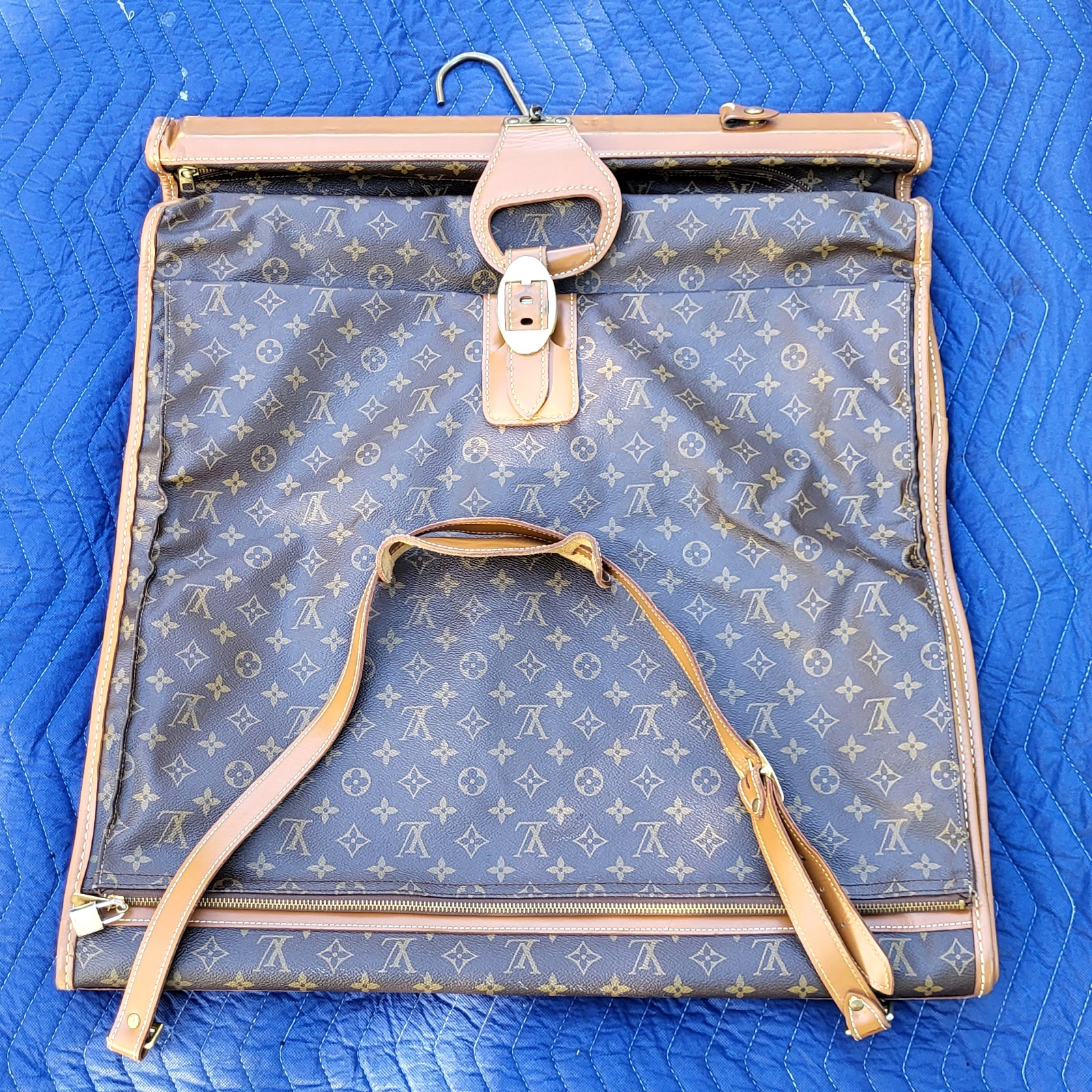 Vintage Louis Vuitton Monogram Garment Bag, Folding Travel Bag 1970's- 80's