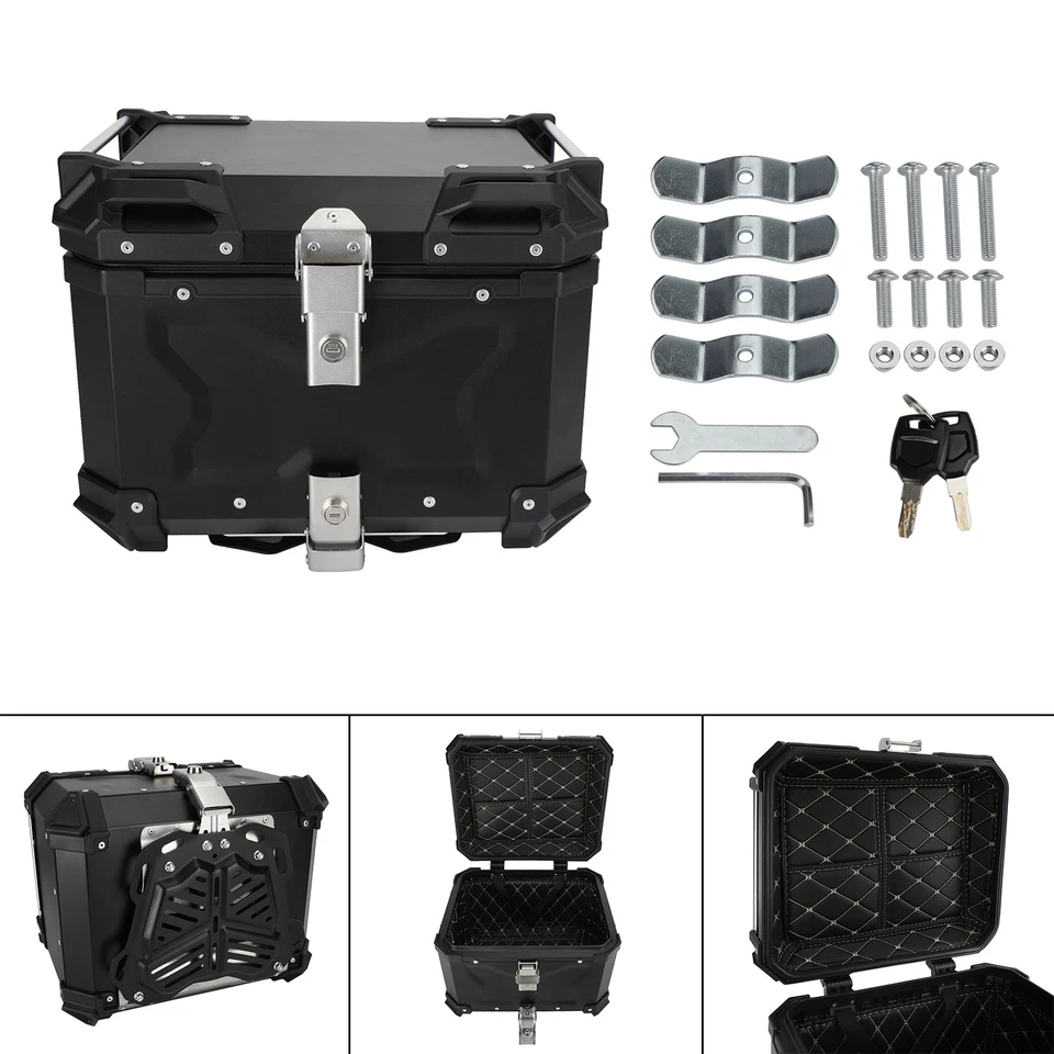 Tail Box Top Luggage Box Pack Trunk Universal 45L Fit Bmw R1200Gs/R1250Gs/F750Gs Foto 2 de 4