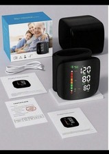Wrist Blood Pressure Monitor Black LED Display Automatic Irregular Heart Rate