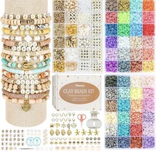 Pizooro Clay Beads 3 Boxes Bracelet Making Kit, 10500pcs Beads for Jewelry Make