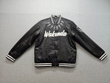 Marvel Men Bomber Jacket Large Black Panther Wakanda BoxLunch Varsity