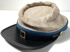 CIVIL WAR CSA CONFEDERATE JEAN WOOL INFANTRY KEPI FORAGE CAP HAT-MEDIUM