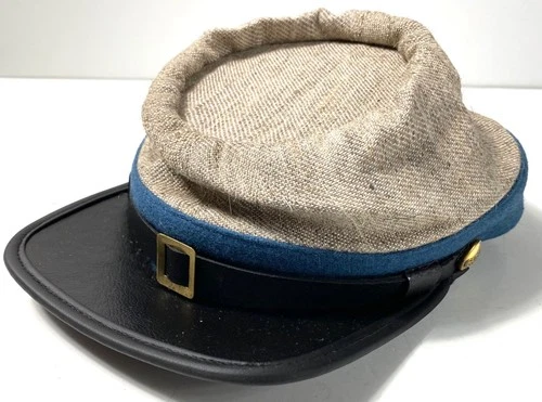 CIVIL WAR CSA CONFEDERATE JEAN WOOL INFANTRY KEPI FORAGE CAP HAT-2XLARGE
