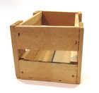 Vintage 1990's Miniature Small 4x5x7" Rustic Pine Wood Slat Side Fruit Crate Box — photo 4