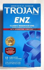 Trojan ENZ Classic Lubricant Condoms 12 Count