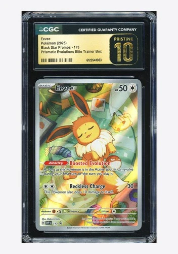 Pokemon CGC10 PRISTINE Eevee Promo 2025 #173 SVP Prismatic Evolutions ETB ENG #1