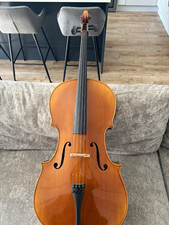 4-String Acoustic Cello, Brown Varnish Finish, Right-Handed, Includes Bag