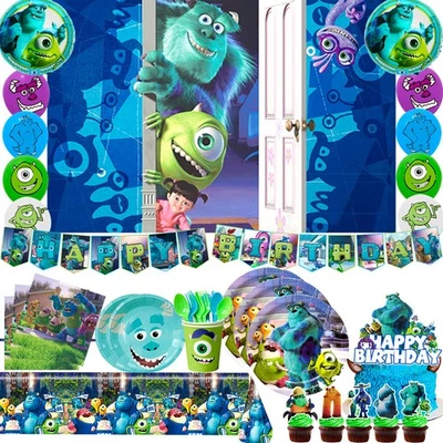 LUMCRAJEMS MONSTERS INC Party Decoration Monster University Party Supplies Plate Balloons