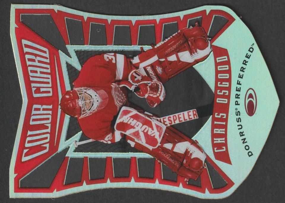 1997-98 Donruss Preferred Color Guard #7 Chris Osgood Red Wings 0753/1500 - Image 3 of 4