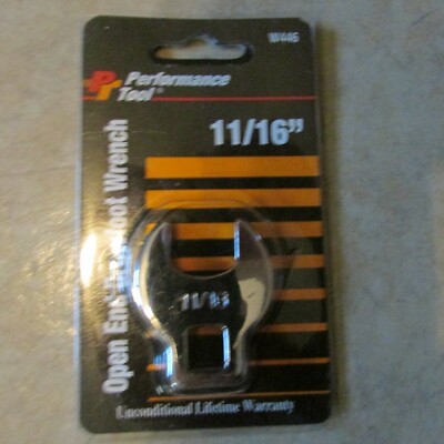 Performance Tool Open End Crowfoot Wrench - 11/16'' - W446 - New  (B 3)