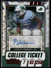 Patrick Johnson 2021 Contenders Draft Picks College Ticket Red Foil Auto
